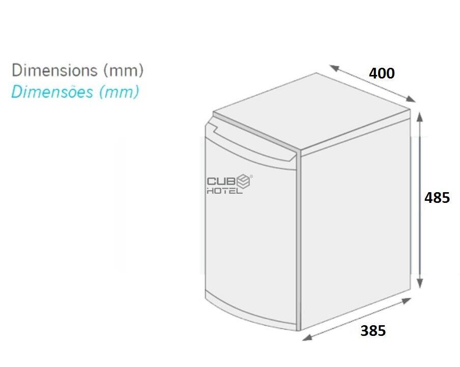 Minibar Winter 30 Negro Puerta Vidrio WINTER